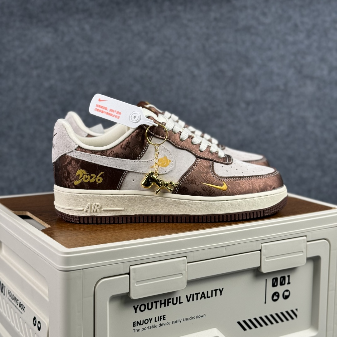 260 Nike Air Force 1'07 Low 马年限定 白棕中国风 空军一号低帮休闲板鞋 KD1688-005