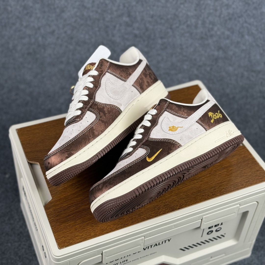 260 Nike Air Force 1'07 Low 马年限定 白棕中国风 空军一号低帮休闲板鞋 KD1688-005