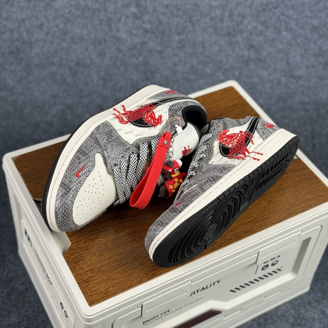 280 Air Jordan 1 Low AJ1 乔1马年 马到功成 高端定制 低帮复古篮球鞋 FC7688-202