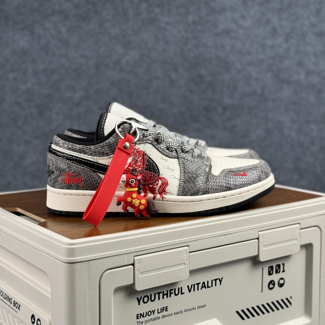 280 Air Jordan 1 Low AJ1 乔1马年 马到功成 高端定制 低帮复古篮球鞋 FC7688-202