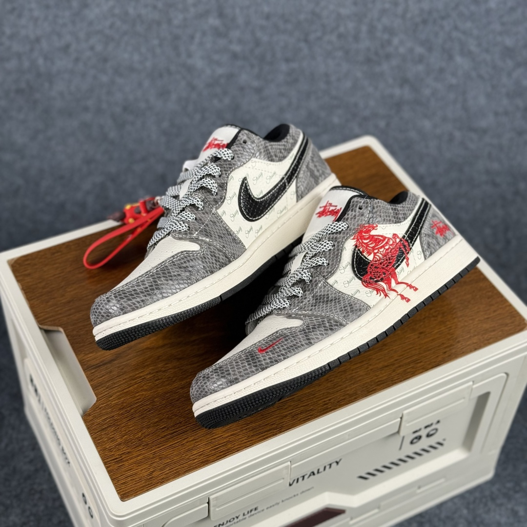 280 Air Jordan 1 Low AJ1 乔1马年 马到功成 高端定制 低帮复古篮球鞋 FC7688-202