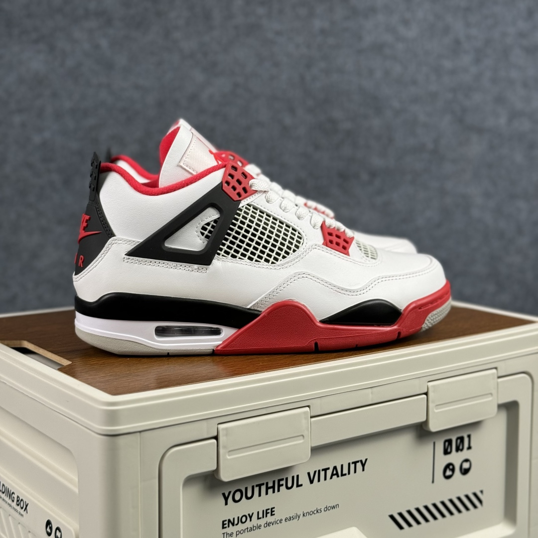300 W版 Air Jordan AJ4 ”Metallic Gold” 火焰白红 乔丹AJ4代中帮复古休闲篮球鞋 DC7770-160