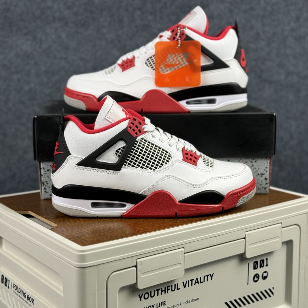 300 W版 Air Jordan AJ4 ”Metallic Gold” 火焰白红 乔丹AJ4代中帮复古休闲篮球鞋 DC7770-160