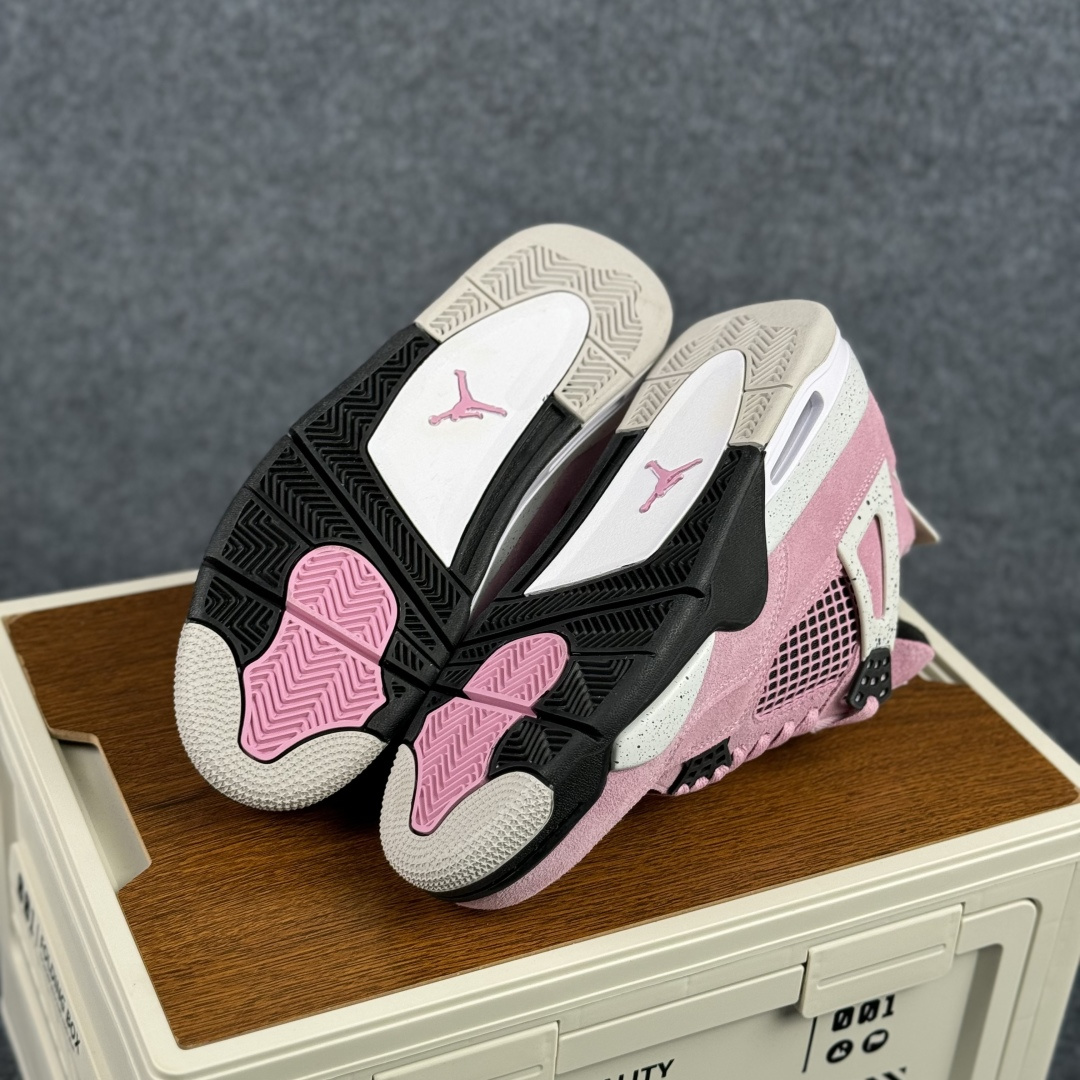 300 W版 Air Jordan AJ4 ”Metallic Gold” 猛男粉 乔丹AJ4代中帮复古休闲篮球鞋 AQ9129-501