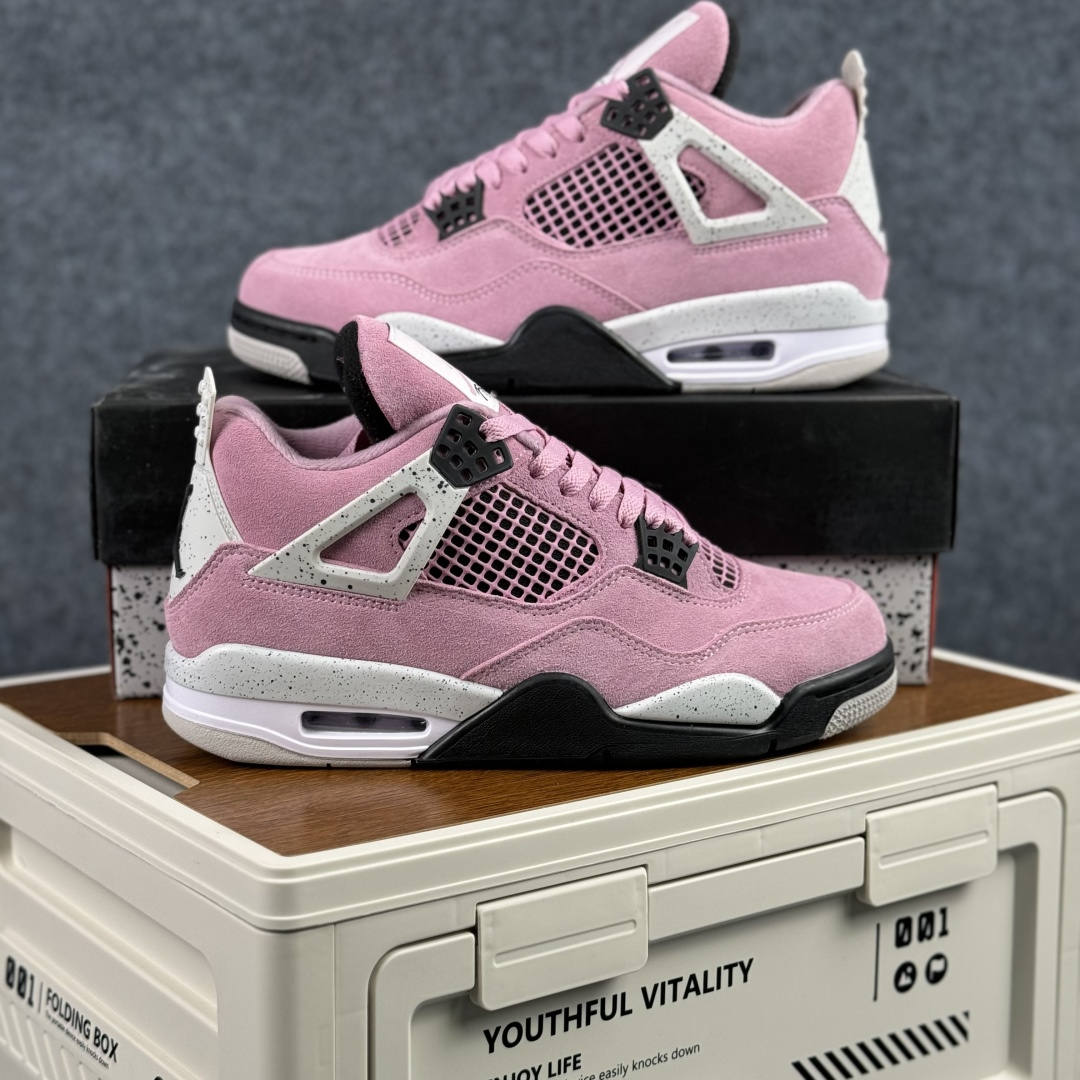 300 W版 Air Jordan AJ4 ”Metallic Gold” 猛男粉 乔丹AJ4代中帮复古休闲篮球鞋 AQ9129-501