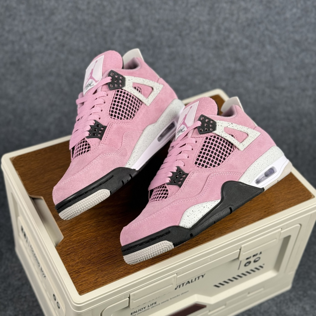 300 W版 Air Jordan AJ4 ”Metallic Gold” 猛男粉 乔丹AJ4代中帮复古休闲篮球鞋 AQ9129-501