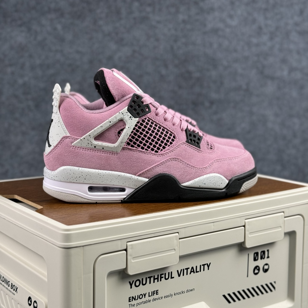 300 W版 Air Jordan AJ4 ”Metallic Gold” 猛男粉 乔丹AJ4代中帮复古休闲篮球鞋 AQ9129-501