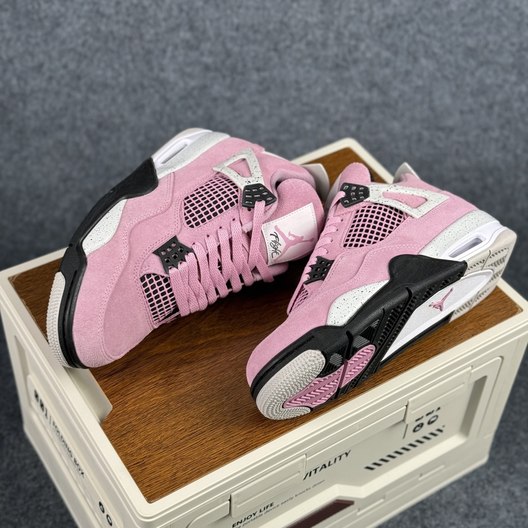 300 W版 Air Jordan AJ4 ”Metallic Gold” 猛男粉 乔丹AJ4代中帮复古休闲篮球鞋 AQ9129-501