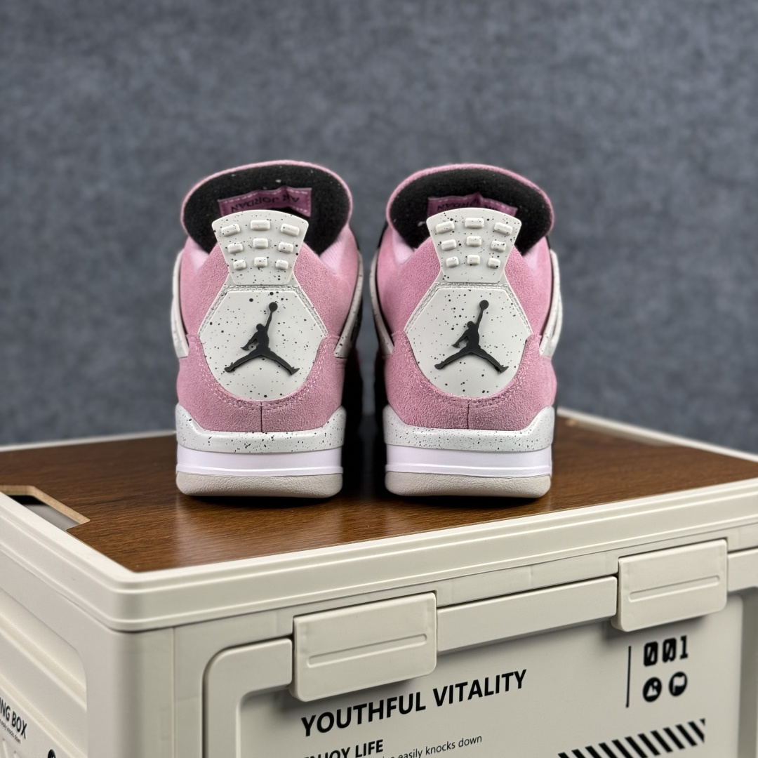 300 W版 Air Jordan AJ4 ”Metallic Gold” 猛男粉 乔丹AJ4代中帮复古休闲篮球鞋 AQ9129-501
