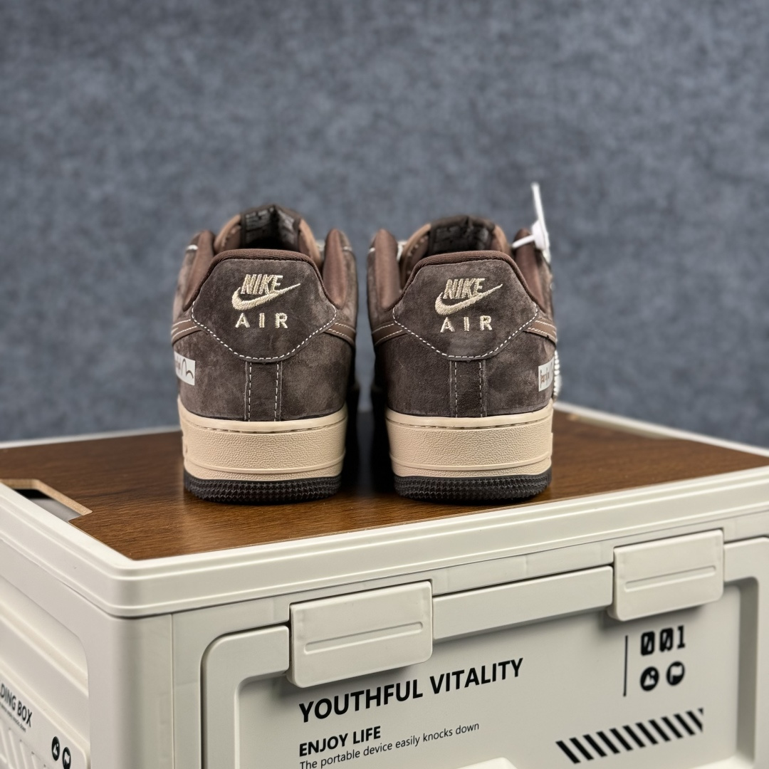 260 Nike Air Force 1'07 Low 咖棕拼浅卡其 空军一号低帮休闲板鞋 KL1688-001