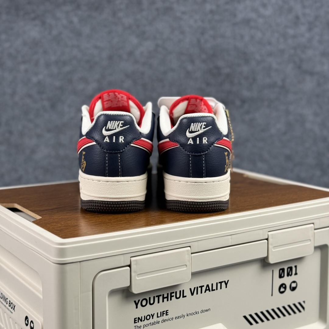 260 Nike Air Force 1'07 Low 马年限定 藏蓝撞红白 空军一号低帮休闲板鞋 HT5088-617