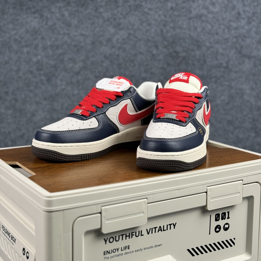 260 Nike Air Force 1'07 Low 马年限定 藏蓝撞红白 空军一号低帮休闲板鞋 HT5088-617