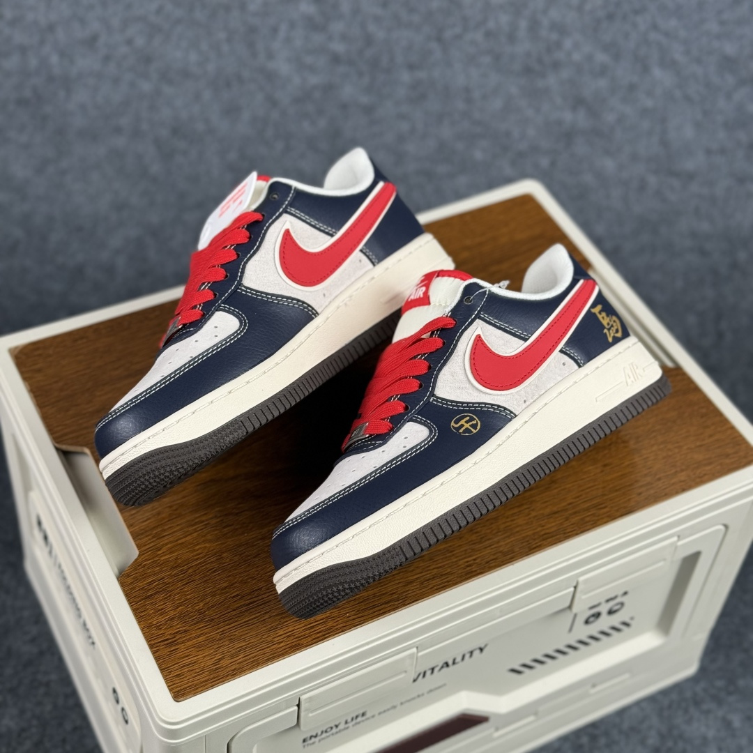 260 Nike Air Force 1'07 Low 马年限定 藏蓝撞红白 空军一号低帮休闲板鞋 HT5088-617