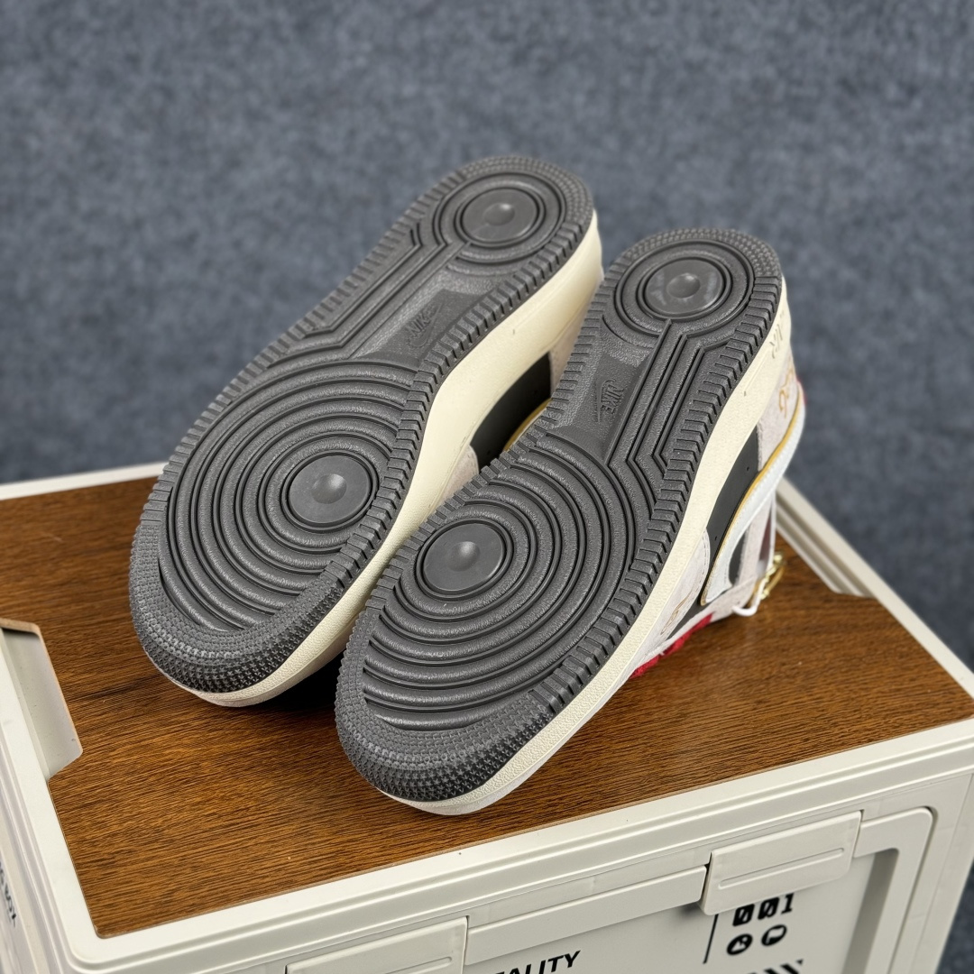 260 Nike Air Force 1'07 Low 马年限定联名 白灰中国风 空军一号低帮休闲板鞋 KD1688-006