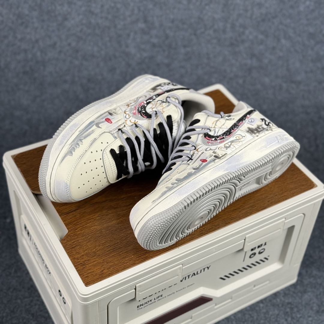 260 Nike Air Force 1'07 Low ”Unbridled Steed” 手绘涂鸦 天马行空 空军一号低帮休闲板鞋 FB1839-313