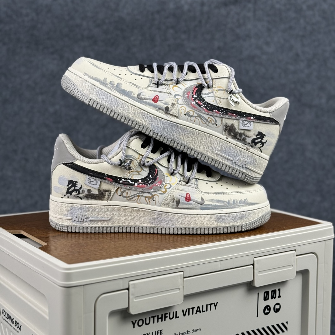 260 Nike Air Force 1'07 Low ”Unbridled Steed” 手绘涂鸦 天马行空 空军一号低帮休闲板鞋 FB1839-313