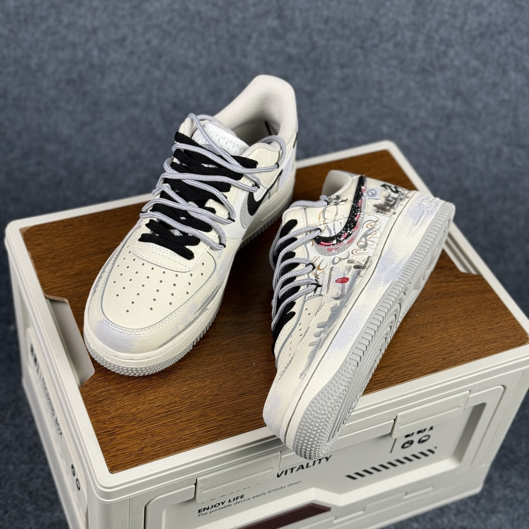 260 Nike Air Force 1'07 Low ”Unbridled Steed” 手绘涂鸦 天马行空 空军一号低帮休闲板鞋 FB1839-313