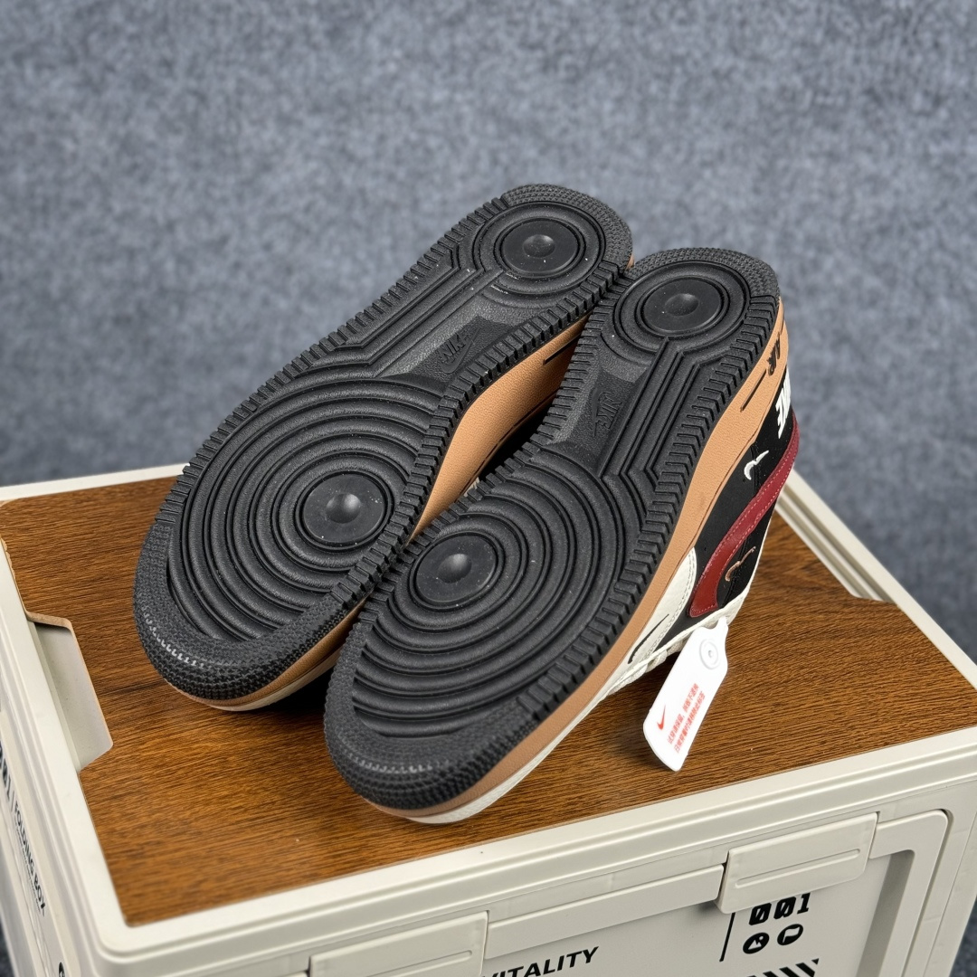 260 Nike Air Force 1'07 Low 白红黑彩色拼接 空军一号低帮休闲板鞋 IM3378-122