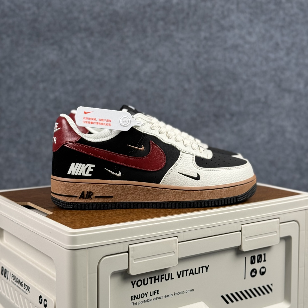 260 Nike Air Force 1'07 Low 白红黑彩色拼接 空军一号低帮休闲板鞋 IM3378-122