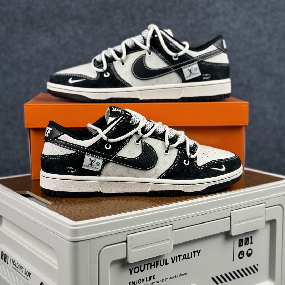 300 Nike SB Dunk Low 磨砂黑白 高端定制 低帮休闲板鞋 YX5066-396