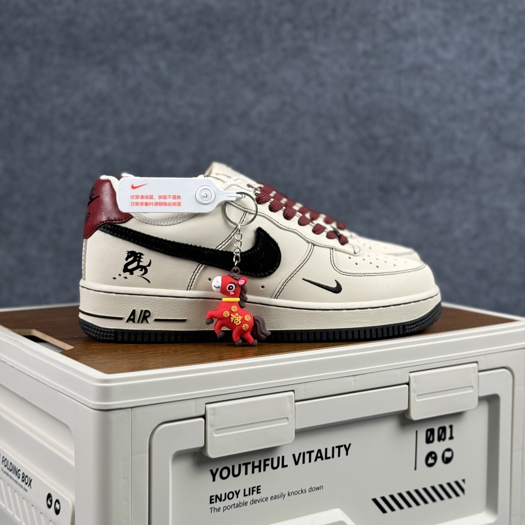 290 Nike Air Force 1'07 Low 马年限定 米瓷映墨 空军一号低帮休闲板鞋 IB4607-171