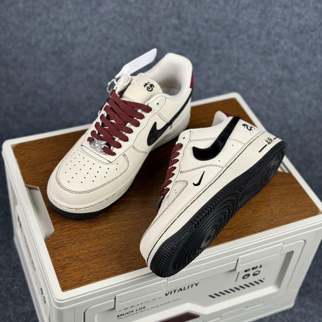 290 Nike Air Force 1'07 Low 马年限定 米瓷映墨 空军一号低帮休闲板鞋 IB4607-171