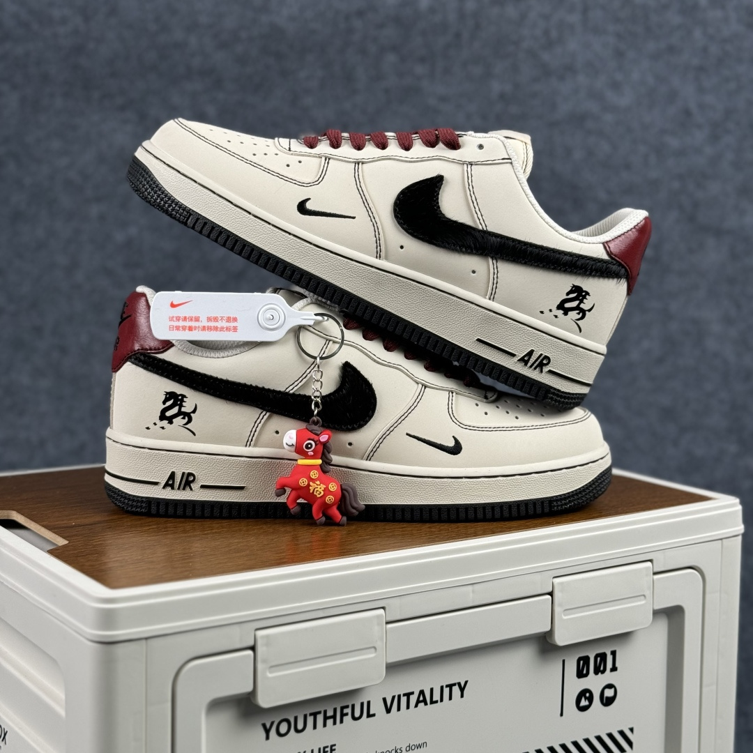 290 Nike Air Force 1'07 Low 马年限定 米瓷映墨 空军一号低帮休闲板鞋 IB4607-171