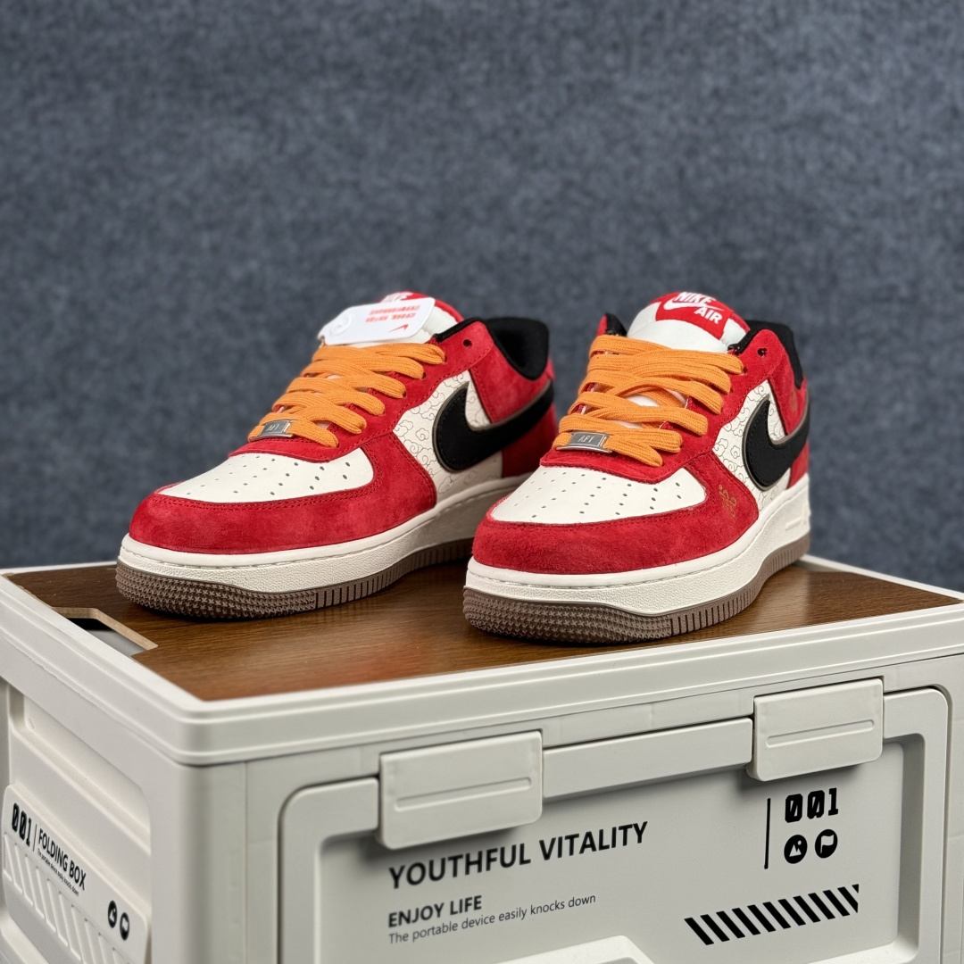260 Nike Air Force 1'07 Low 马年新年 白红金泼墨 空军一号低帮休闲板鞋 JP2026-157