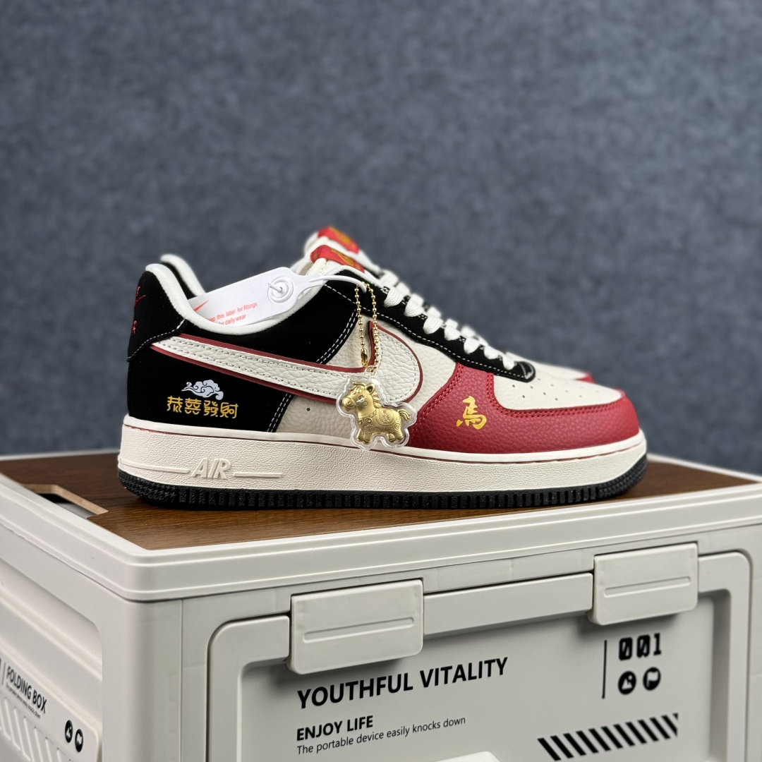 260 Nike Air Force 1'07 Low 马年限定 黑红恭喜发财 空军一号低帮休闲板鞋 DF0188-129-Chinese UA Cheap High Quatity Brand Clothes Bags handbags Sneakers wholesale wholesaler seller from China Factory suppliers Fashion Clothing Shoes best Quality Beautiful Price 260 Nike Air Force 1'07 Low 马年限定 黑红恭喜发财 空军一号低帮休闲板鞋 DF0188-129