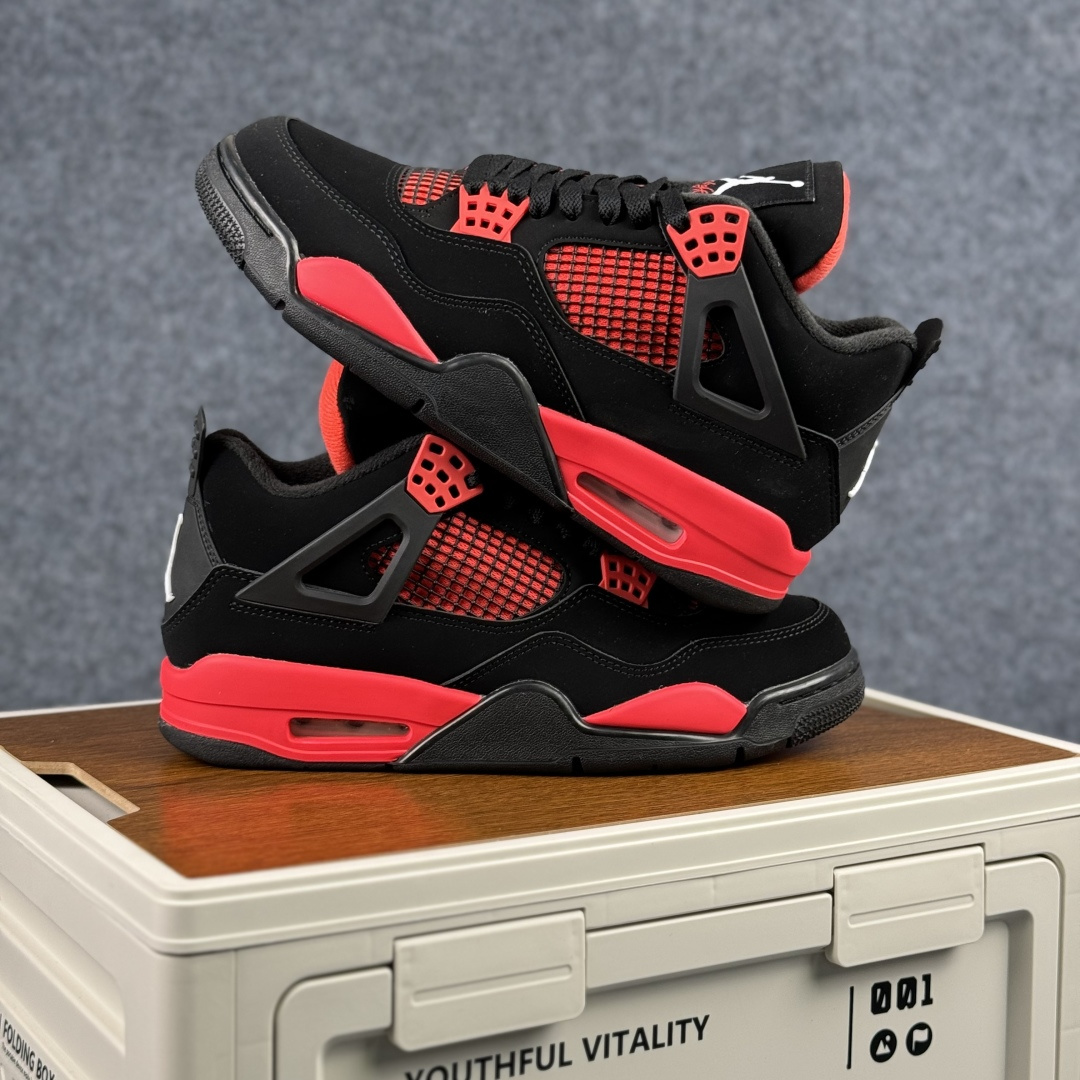 300 W版 Air Jordan AJ4 ”Metallic Gold” 红雷电 黑红 乔丹AJ4代中帮复古休闲篮球鞋 CT8527-016