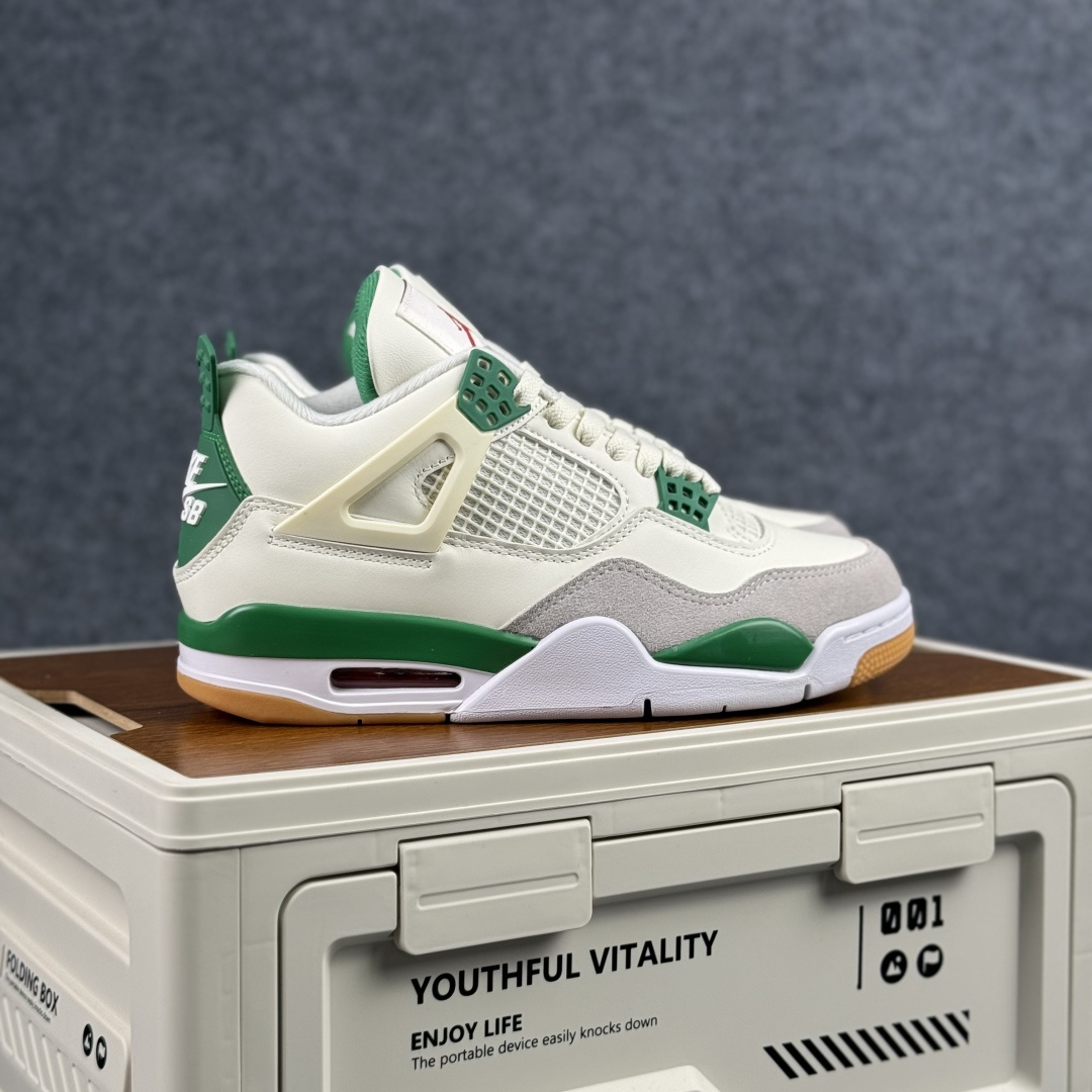 300 W版 Air Jordan AJ4 ”Metallic Gold” 白绿 乔丹AJ4代中帮复古休闲篮球鞋 DR5415-103-Chinese UA Cheap High Quatity Brand Clothes Bags handbags Sneakers wholesale wholesaler seller from China Factory suppliers Fashion Clothing Shoes best Quality Beautiful Price 300 W版 Air Jordan AJ4 ”Metallic Gold” 白绿 乔丹AJ4代中帮复古休闲篮球鞋 DR5415-103