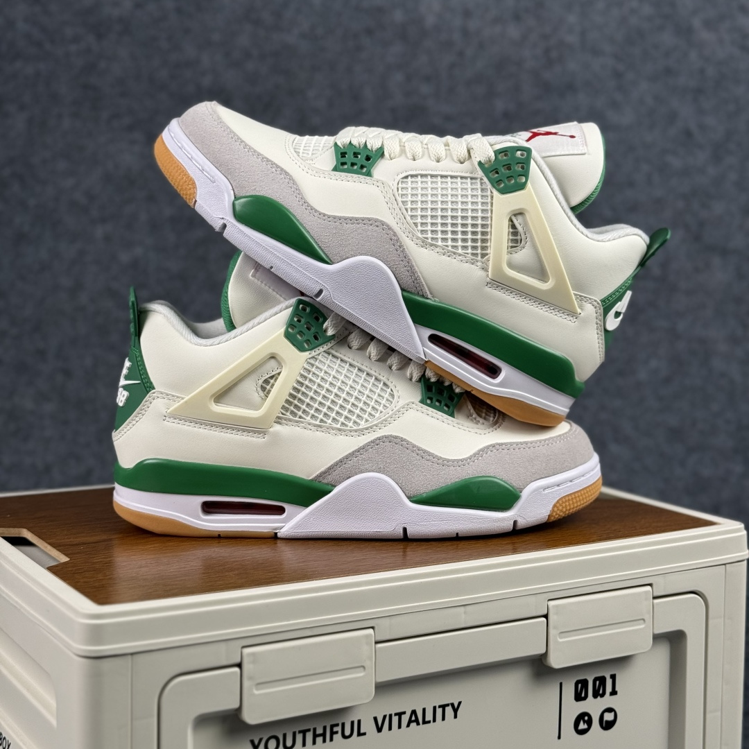 300 W版 Air Jordan AJ4 ”Metallic Gold” 白绿 乔丹AJ4代中帮复古休闲篮球鞋 DR5415-103-Chinese UA Cheap High Quatity Brand Clothes Bags handbags Sneakers wholesale wholesaler seller from China Factory suppliers Fashion Clothing Shoes best Quality Beautiful Price 300 W版 Air Jordan AJ4 ”Metallic Gold” 白绿 乔丹AJ4代中帮复古休闲篮球鞋 DR5415-103