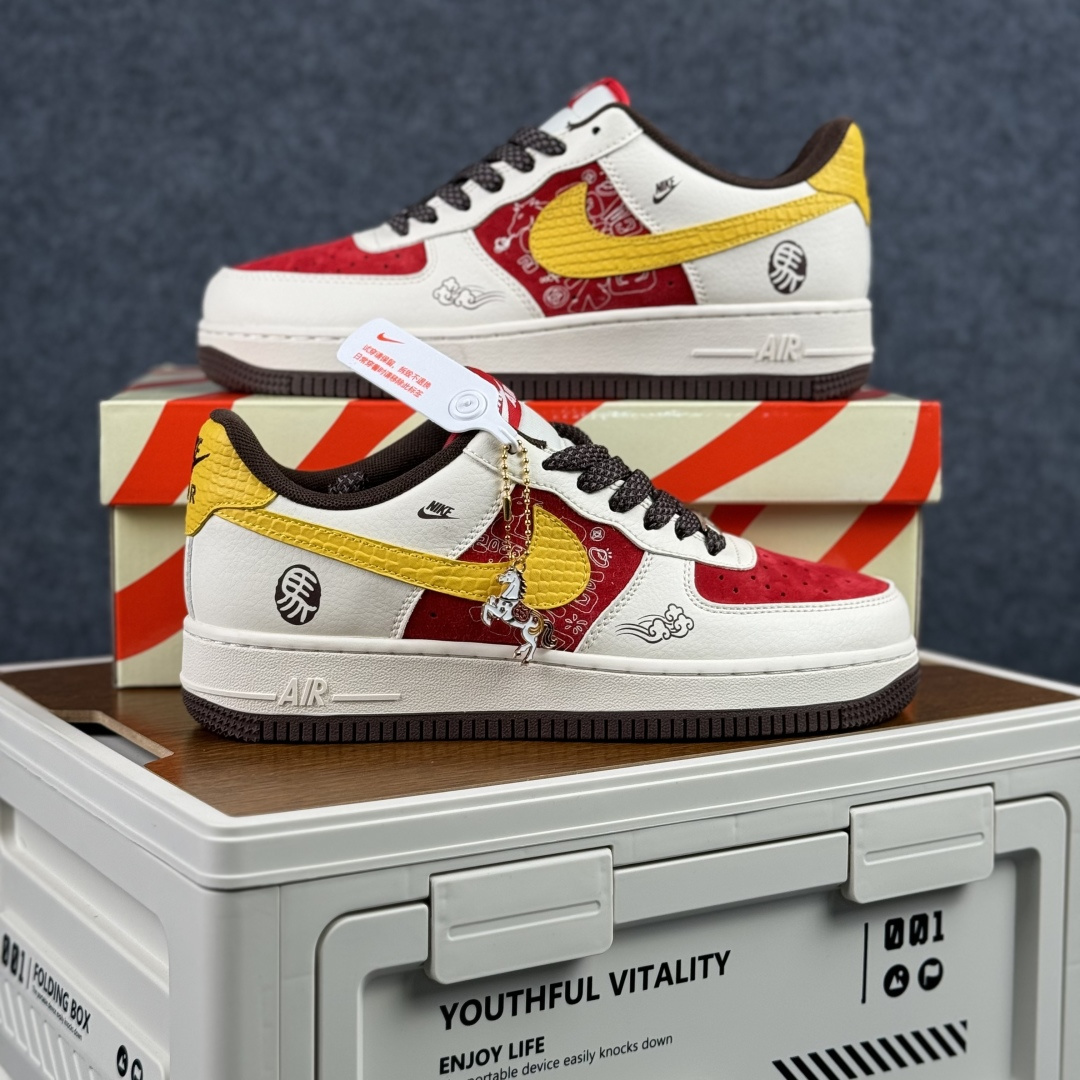 260 Nike Air Force 1'07 Low 红白黄撞色 空军一号低帮休闲板鞋 JP2026-155-Chinese UA Cheap High Quatity Brand Clothes Bags handbags Sneakers wholesale wholesaler seller from China Factory suppliers Fashion Clothing Shoes best Quality Beautiful Price 260 Nike Air Force 1'07 Low 红白黄撞色 空军一号低帮休闲板鞋 JP2026-155