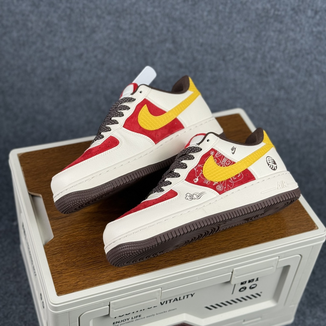 260 Nike Air Force 1'07 Low 红白黄撞色 空军一号低帮休闲板鞋 JP2026-155-Chinese UA Cheap High Quatity Brand Clothes Bags handbags Sneakers wholesale wholesaler seller from China Factory suppliers Fashion Clothing Shoes best Quality Beautiful Price 260 Nike Air Force 1'07 Low 红白黄撞色 空军一号低帮休闲板鞋 JP2026-155
