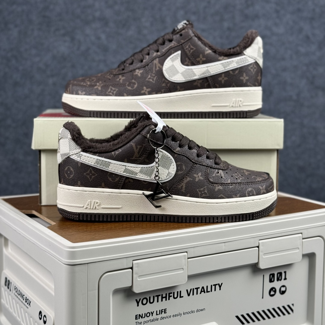 260 Nike Air Force 1 Low LV联名加绒款 空军一号低帮运动休闲板鞋 XL1979-136
