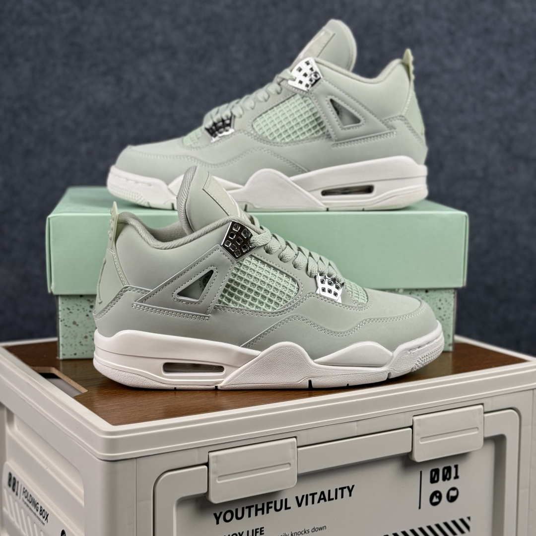 300 W版 Air Jordan AJ4 ”Metallic Gold” 薄荷绿 乔丹AJ4代中帮复古休闲篮球鞋 HV0823-003
