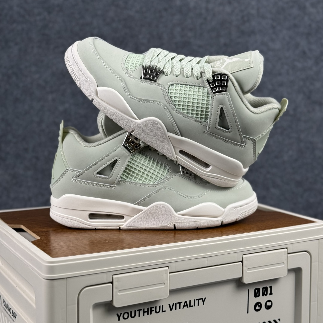 300 W版 Air Jordan AJ4 ”Metallic Gold” 薄荷绿 乔丹AJ4代中帮复古休闲篮球鞋 HV0823-003