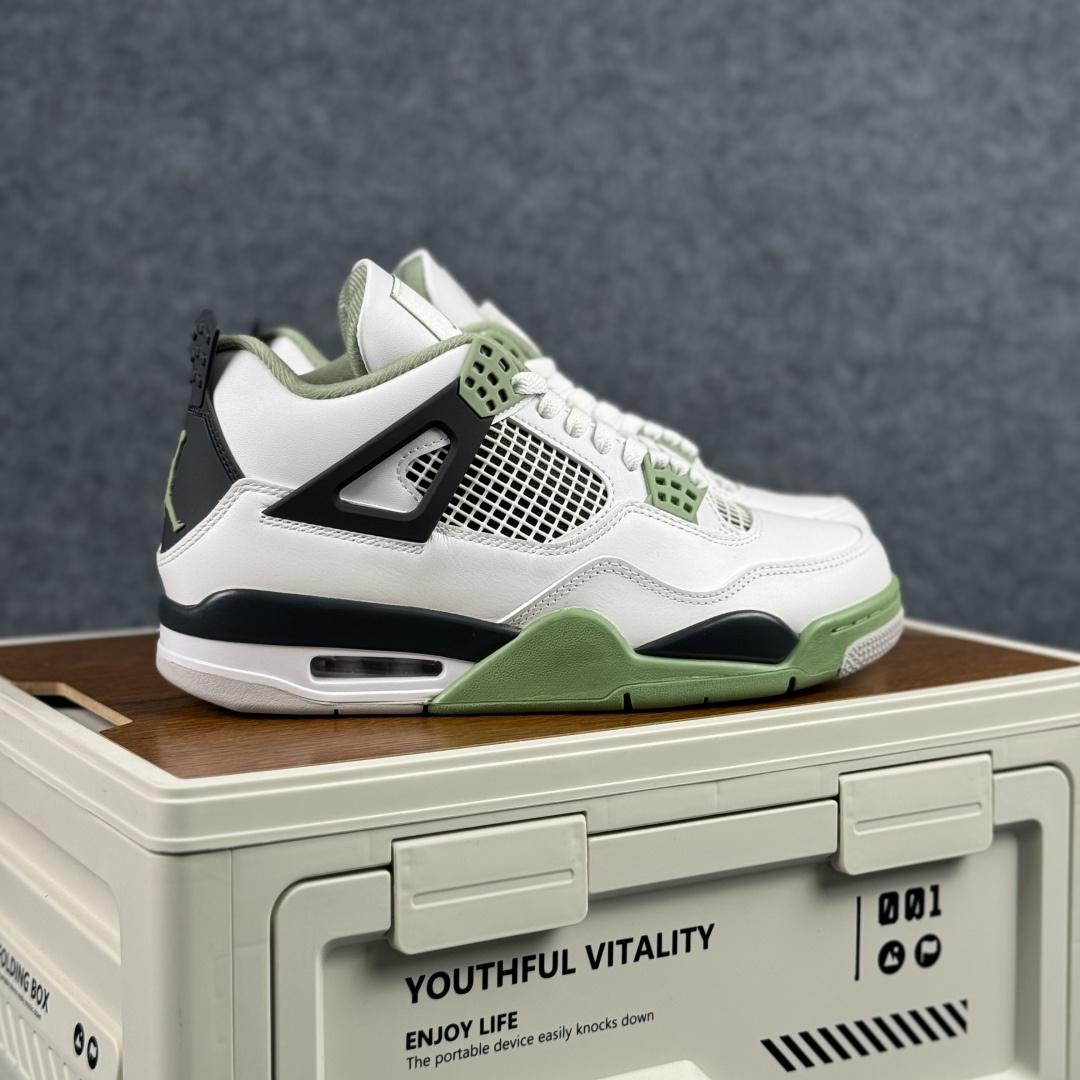 300 W版 Air Jordan AJ4 ”Metallic Gold” 鼠尾草 乔丹AJ4代中帮复古休闲篮球鞋 AQ9129-103