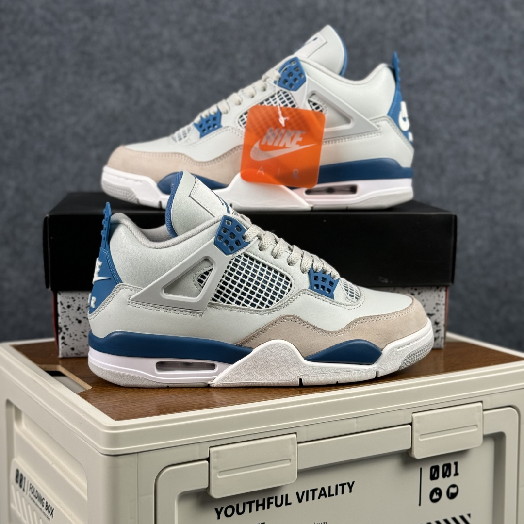 300 W版 Air Jordan AJ4 ”Metallic Gold” 白蓝 乔丹AJ4代中帮复古休闲篮球鞋 FV5029-141-Chinese UA Cheap High Quatity Brand Clothes Bags handbags Sneakers wholesale wholesaler seller from China Factory suppliers Fashion Clothing Shoes best Quality Beautiful Price 300 W版 Air Jordan AJ4 ”Metallic Gold” 白蓝 乔丹AJ4代中帮复古休闲篮球鞋 FV5029-141