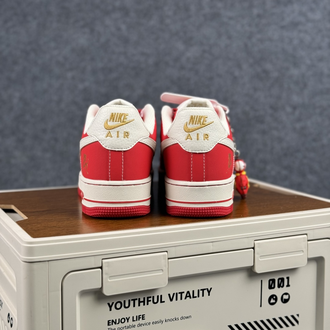 260 Nike Air Force 1'07 Low 马年限定 丹红凝金 空军一号低帮休闲板鞋 NH0601-523