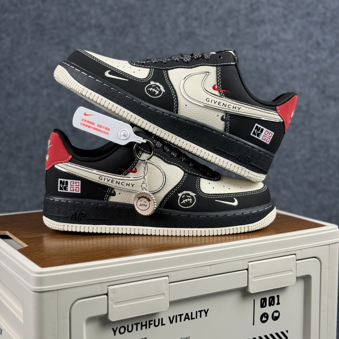 260 Nike Air Force 1 Low 07 x GIVENCHY 黑白三小勾 空军一号低帮休闲板鞋 XL1979-131-Chinese UA Cheap High Quatity Brand Clothes Bags handbags Sneakers wholesale wholesaler seller from China Factory suppliers Fashion Clothing Shoes best Quality Beautiful Price 260 Nike Air Force 1 Low 07 x GIVENCHY 黑白三小勾 空军一号低帮休闲板鞋 XL1979-131