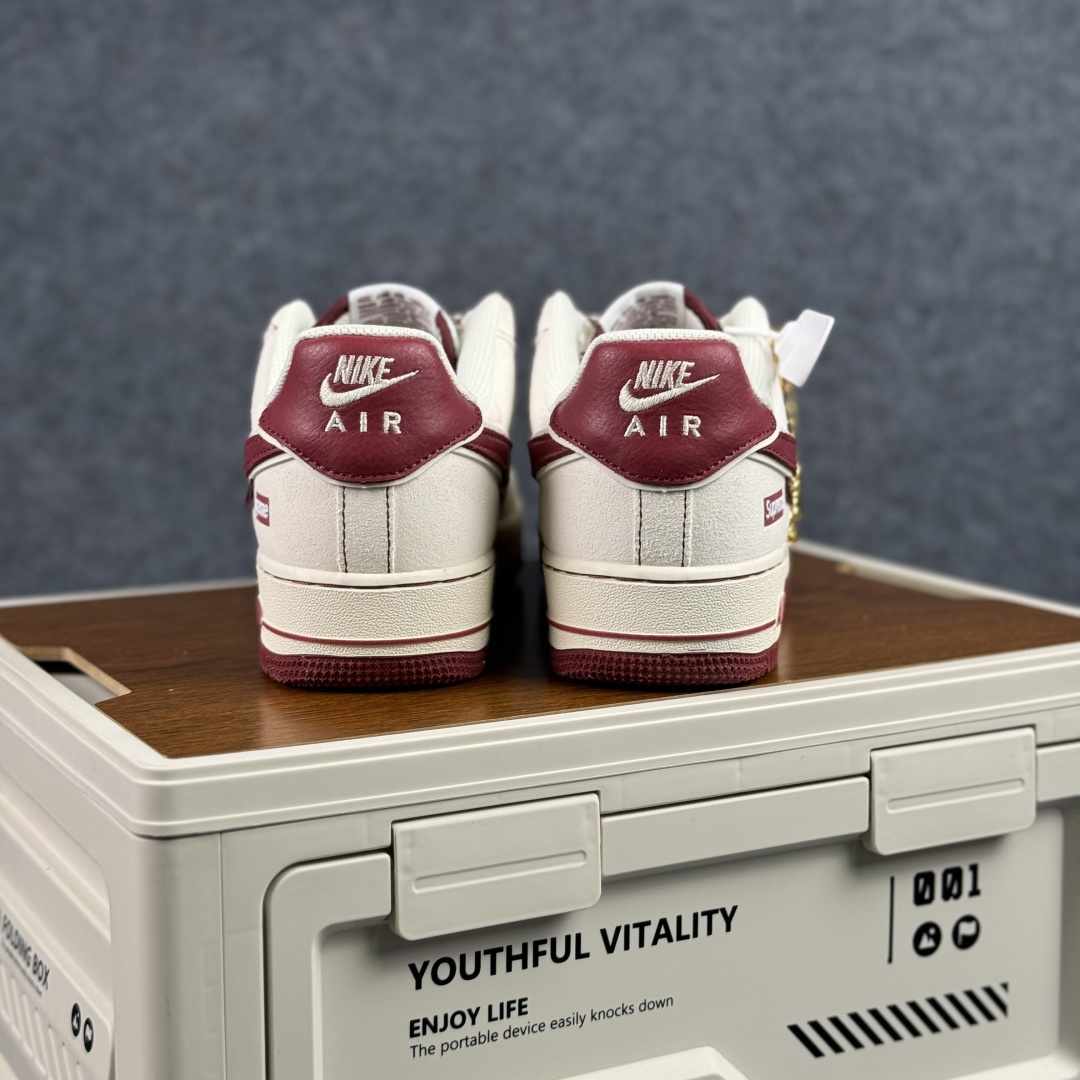 Nike Air Force 1'07 Low 米白酒红 空军一号低帮休闲板鞋 XL1982-336 Nike Air Force 1'07 Low 米白酒红 空军一号低帮休闲板鞋 XL1982-336