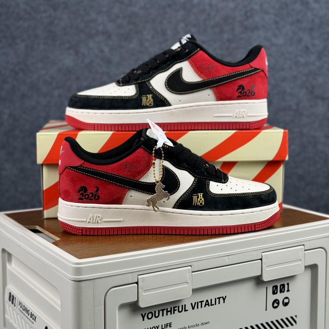 Nike Air Force 1'07 Low 黑白红撞色 空军一号低帮休闲板鞋 HT5088-618 Nike Air Force 1'07 Low 黑白红撞色 空军一号低帮休闲板鞋 HT5088-618