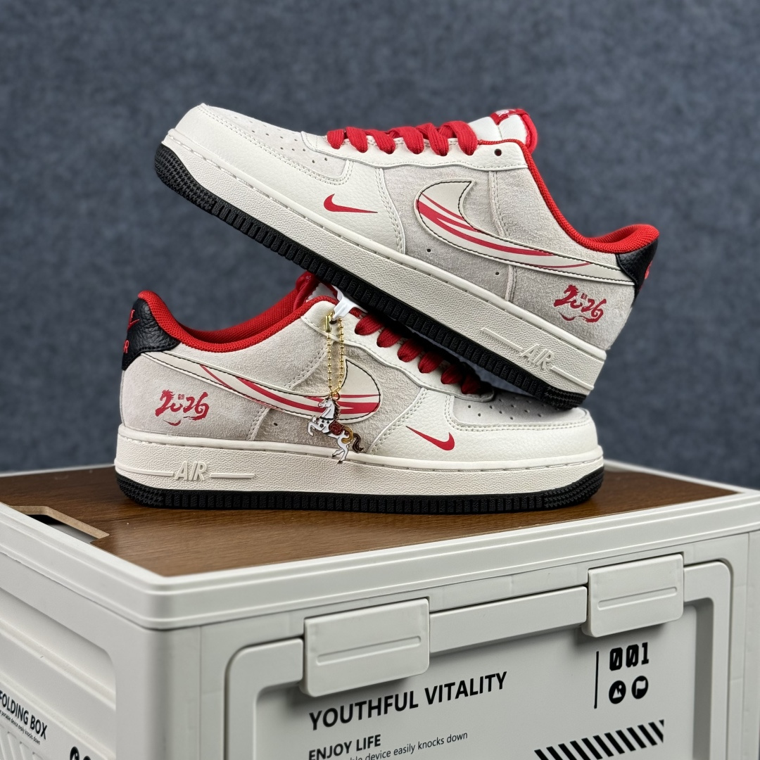 260 Nike Air Force 1 Low 2026 丙午马年限定 米白灰磨砂 空军一号低帮休闲鞋 XT6998-109-Chinese UA Cheap High Quatity Brand Clothes Bags handbags Sneakers wholesale wholesaler seller from China Factory suppliers Fashion Clothing Shoes best Quality Beautiful Price 260 Nike Air Force 1 Low 2026 丙午马年限定 米白灰磨砂 空军一号低帮休闲鞋 XT6998-109