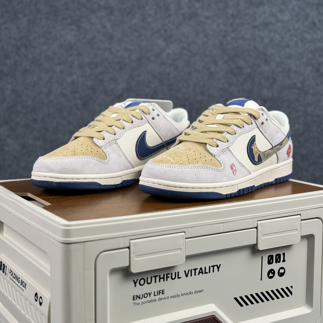 Nike Dunk Low 2026 丙午马年限定 米灰蓝 高端定制 低帮休闲板鞋 LX1988-812