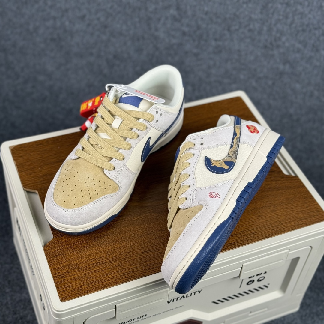 Nike Dunk Low 2026 丙午马年限定 米灰蓝 高端定制 低帮休闲板鞋 LX1988-812