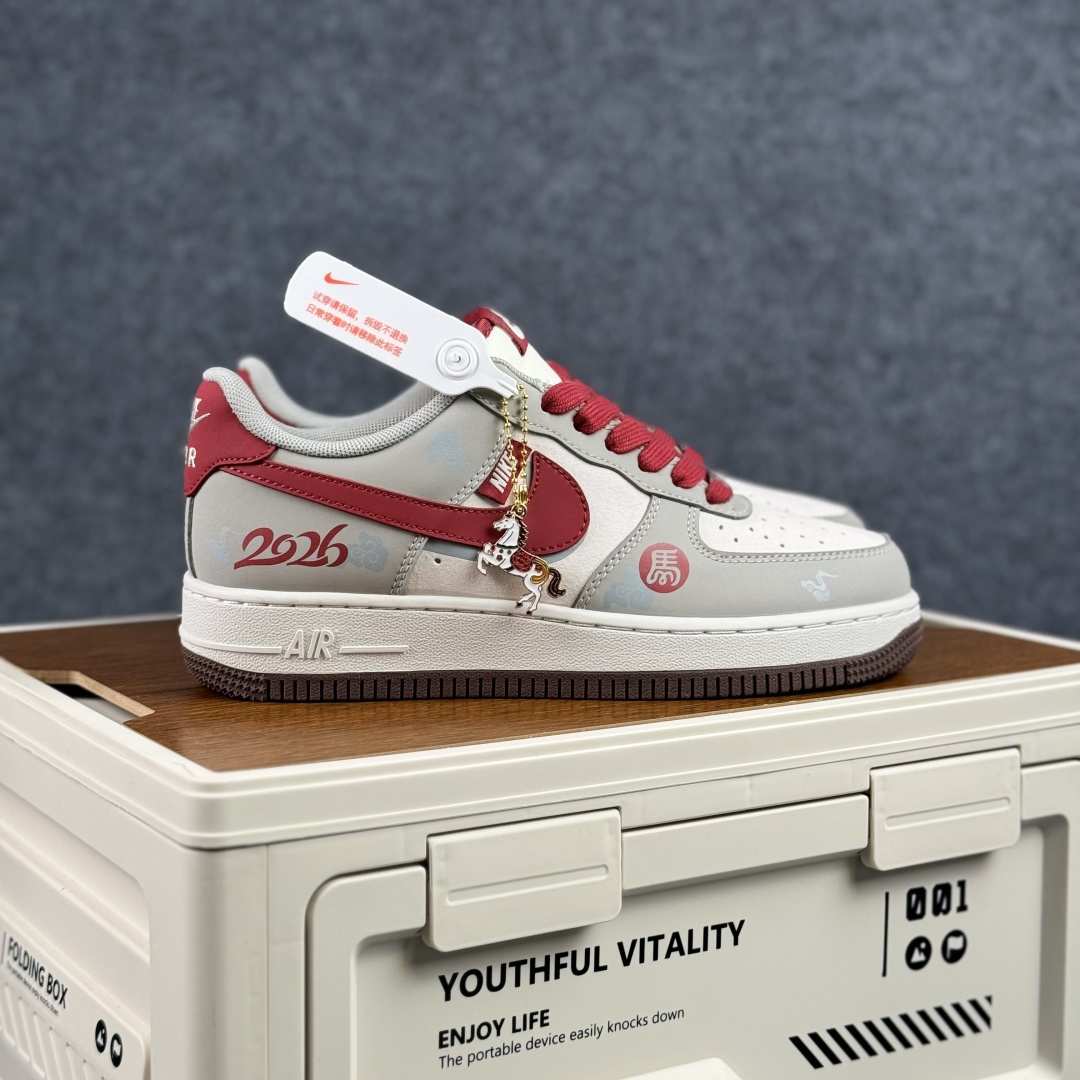 260 Nike Air Force 1'07 Low 红灰撞色 空军一号低帮休闲板鞋 HT5088-621