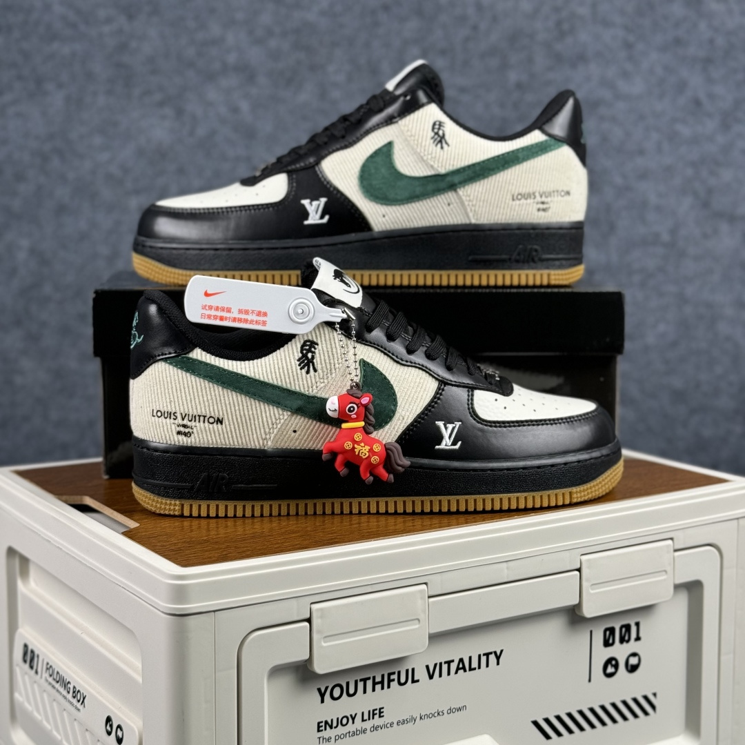 Nike Air Force 1'07 Low 马年限定 黑松奶霜 空军一号低帮休闲板鞋 XY9025-005
