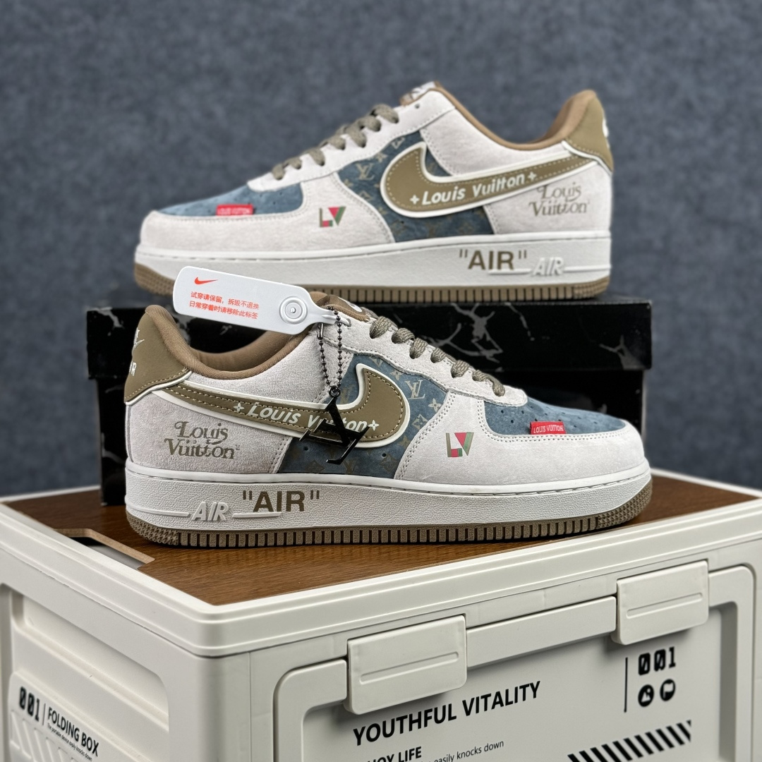 260 Nike Air Force 1'07 Low 白雾霾蓝 空军一号低帮休闲板鞋 DD1982-346