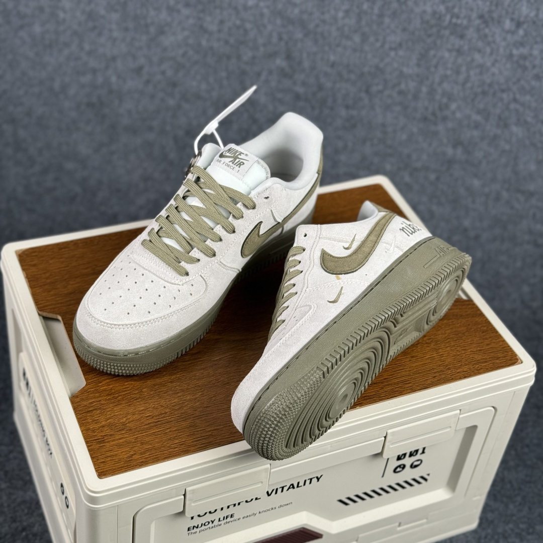 260 Nike Air Force 1'07 Low 橄榄绿米白 空军一号低帮休闲板鞋 DF0188-122
